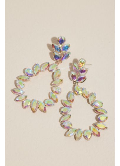 Marquise Crystal Open Teardrop Earrings - Wedding Accessories